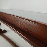 Oak museum display cabinet (1940s–50s) – horizontal curved model