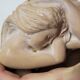 Empty plaster pocket sleeping woman art nouveau signed Carlo Conte