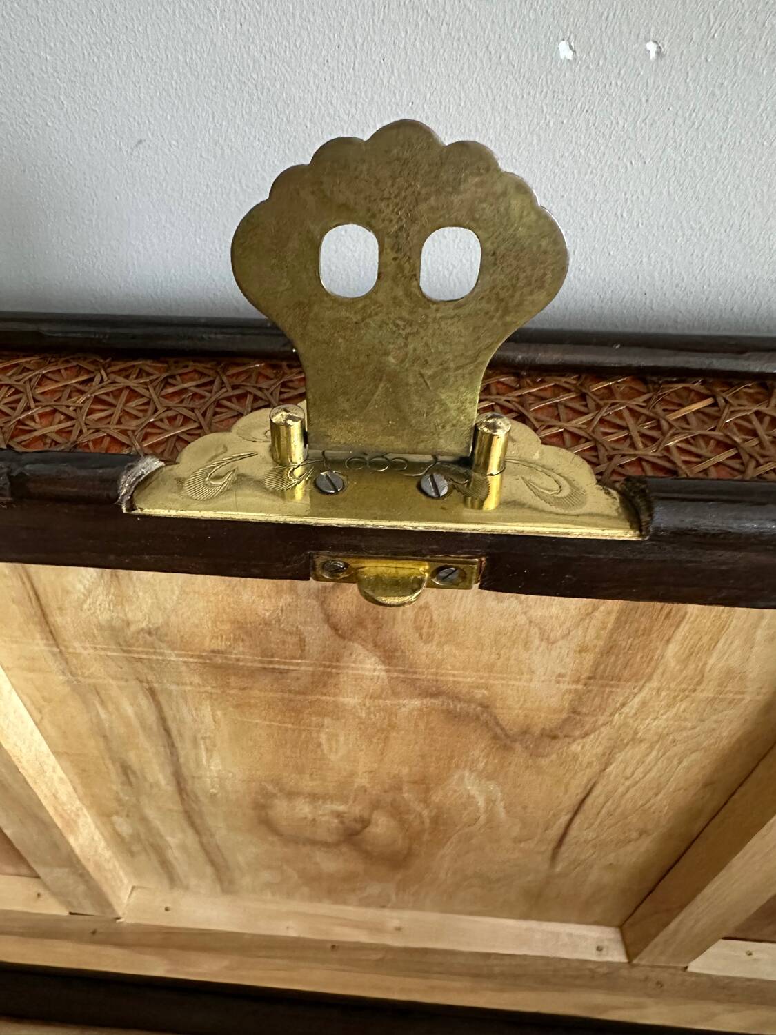 Wooden and cane trunk