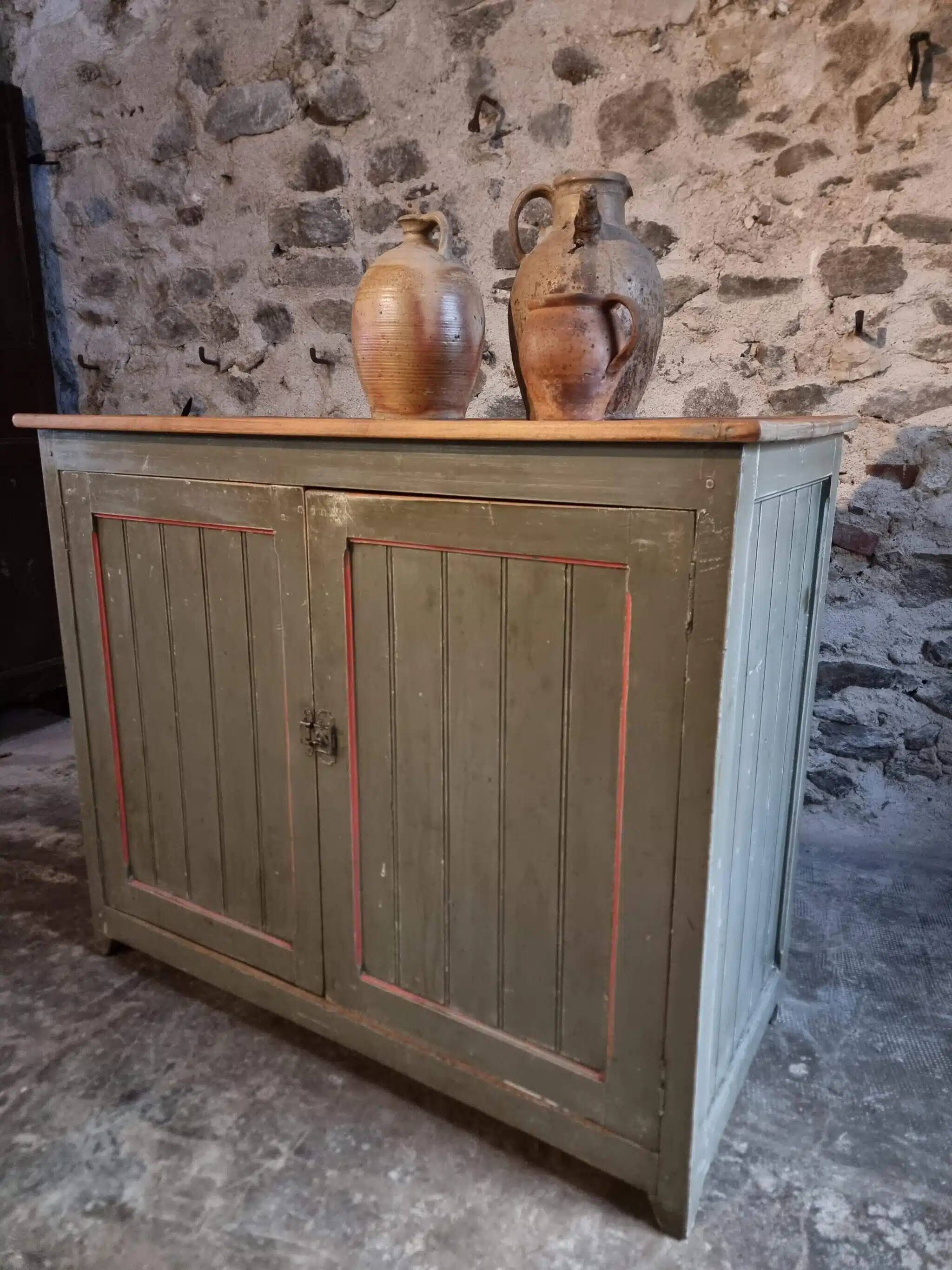 Vintage French pine sideboard – 1930s/1950s