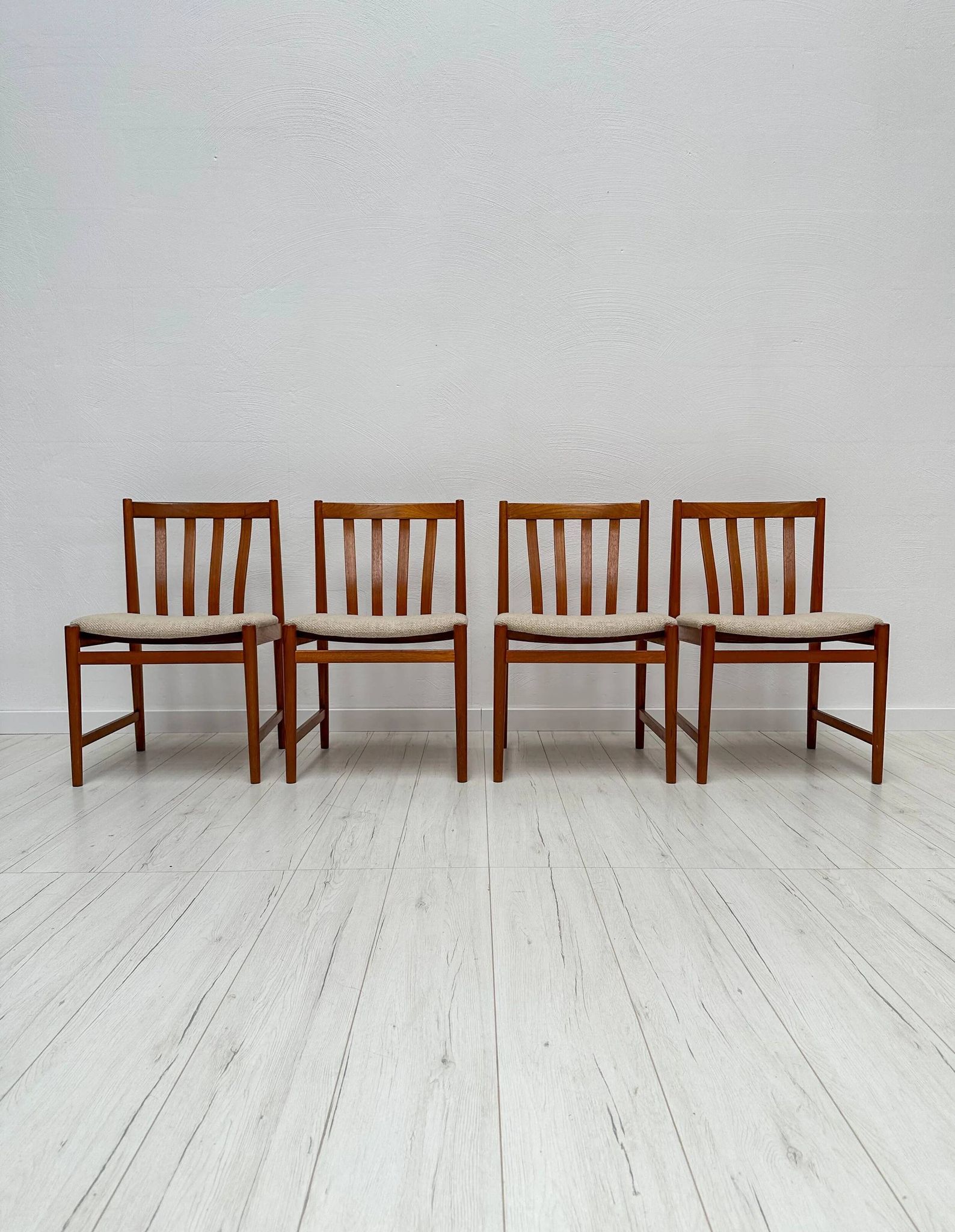 1960s Set of 4 Vintage Teak Dining Chairs by Slagelse Møbelværk