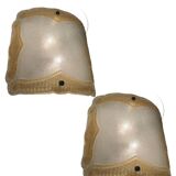 Large Murano Glass Sconces/ Flushmounts Set of 2