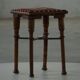 Almue Scandinavian Stool in Wood and Fabric, Late 19th Century