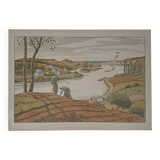 Lithograph by Henri Rivière Aspects of Nature - The River