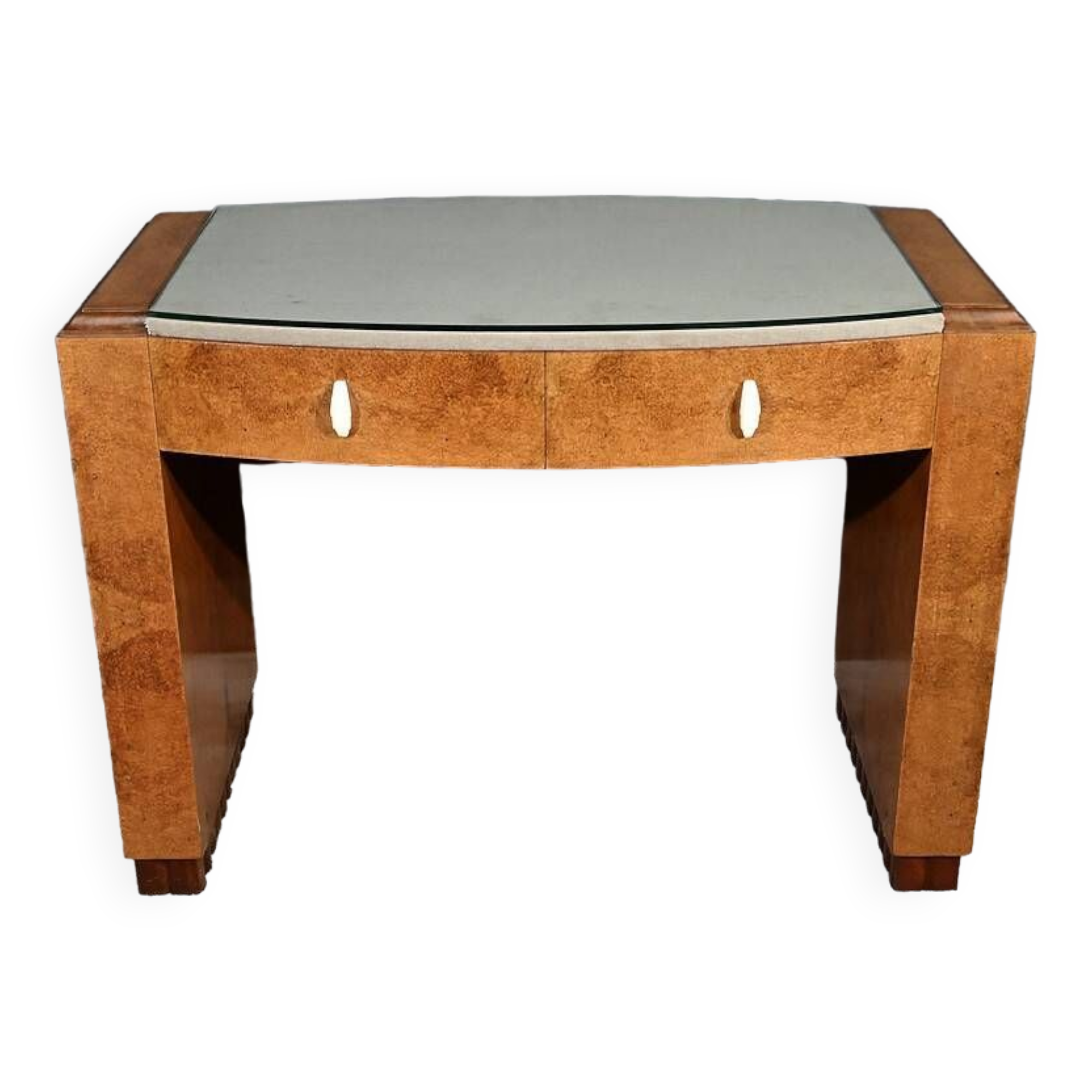 Small Amboyna Burl Desk, Speich Frères, Art Deco – 1930
