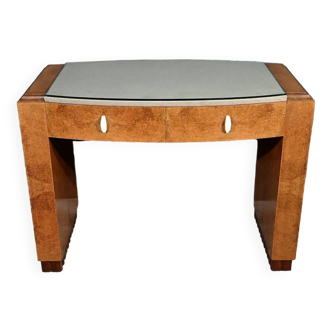 Small Amboyna Burl Desk, Speich Frères, Art Deco – 1930