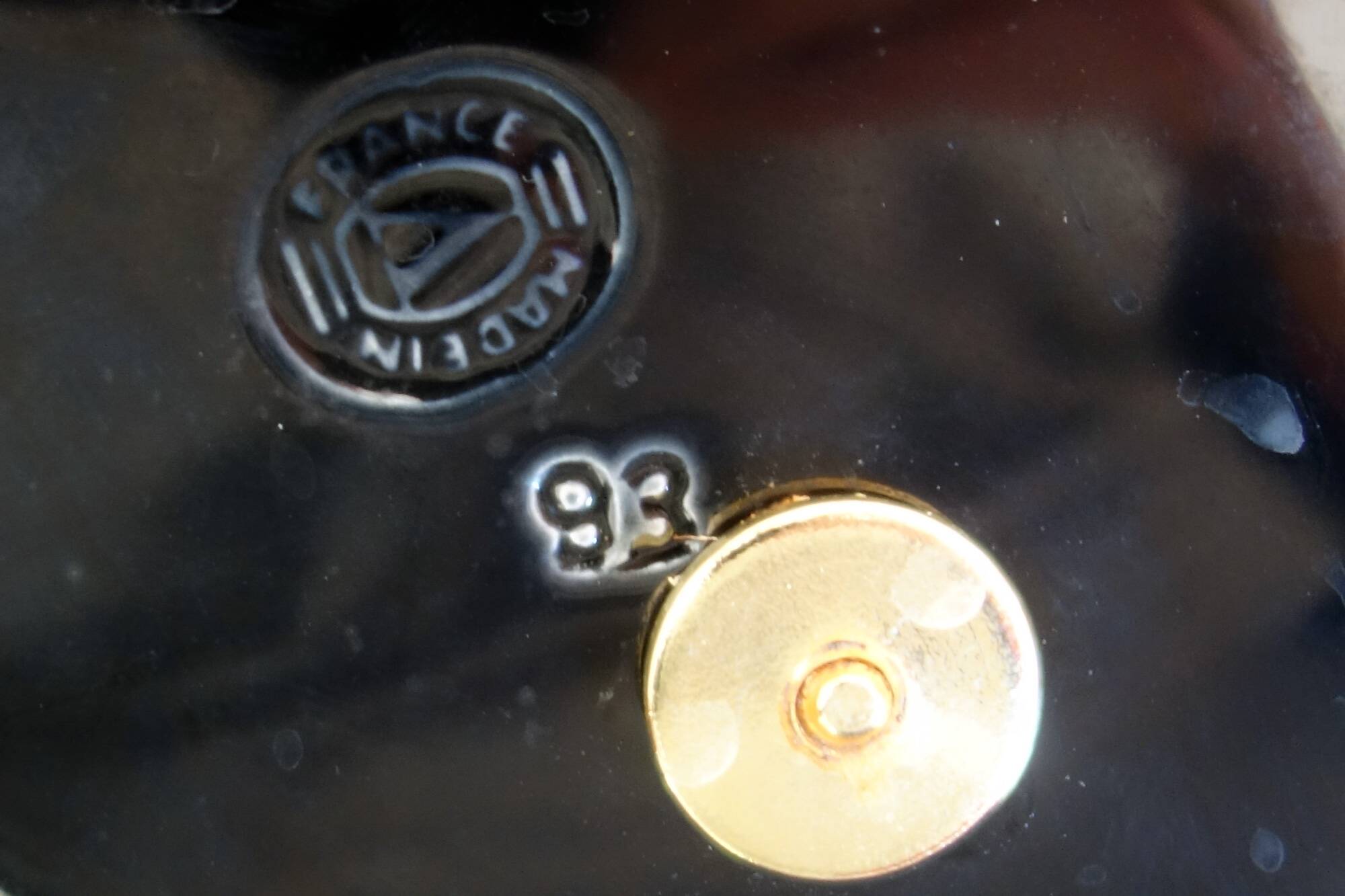 Verceram iridescent ceramic cheese board from the 60s