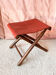 Tabouret pliant vintage Cuir & Bois Style curule