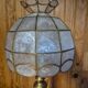 lampe vintage laiton abat jour nacre art deco