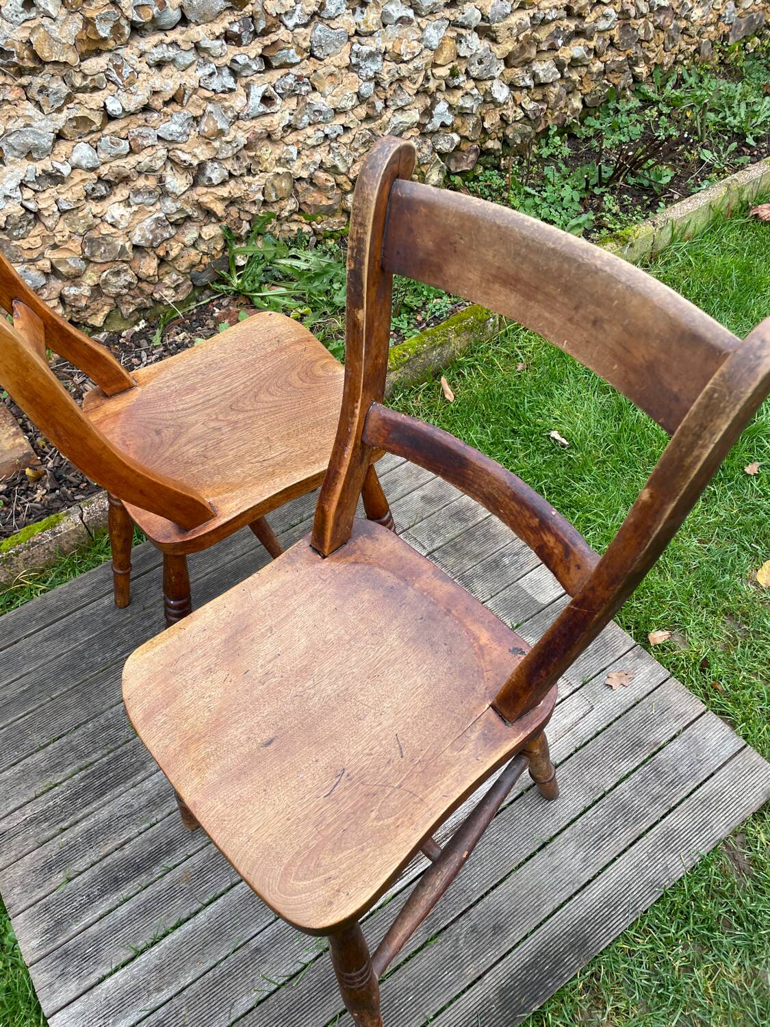 Pair of 19th century English farm chairs