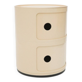 White modular storage unit by Anna Castelli for Kartell, 1970s.