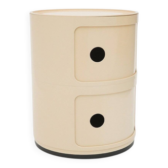 White modular storage unit by Anna Castelli for Kartell, 1970s.