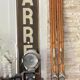 Pair of vintage Rossignol Hickory wooden skis