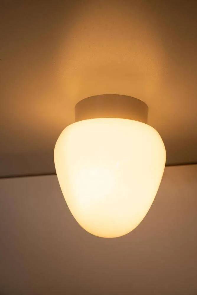 Vintage opaline ceiling light from the 1950s, minimalist.