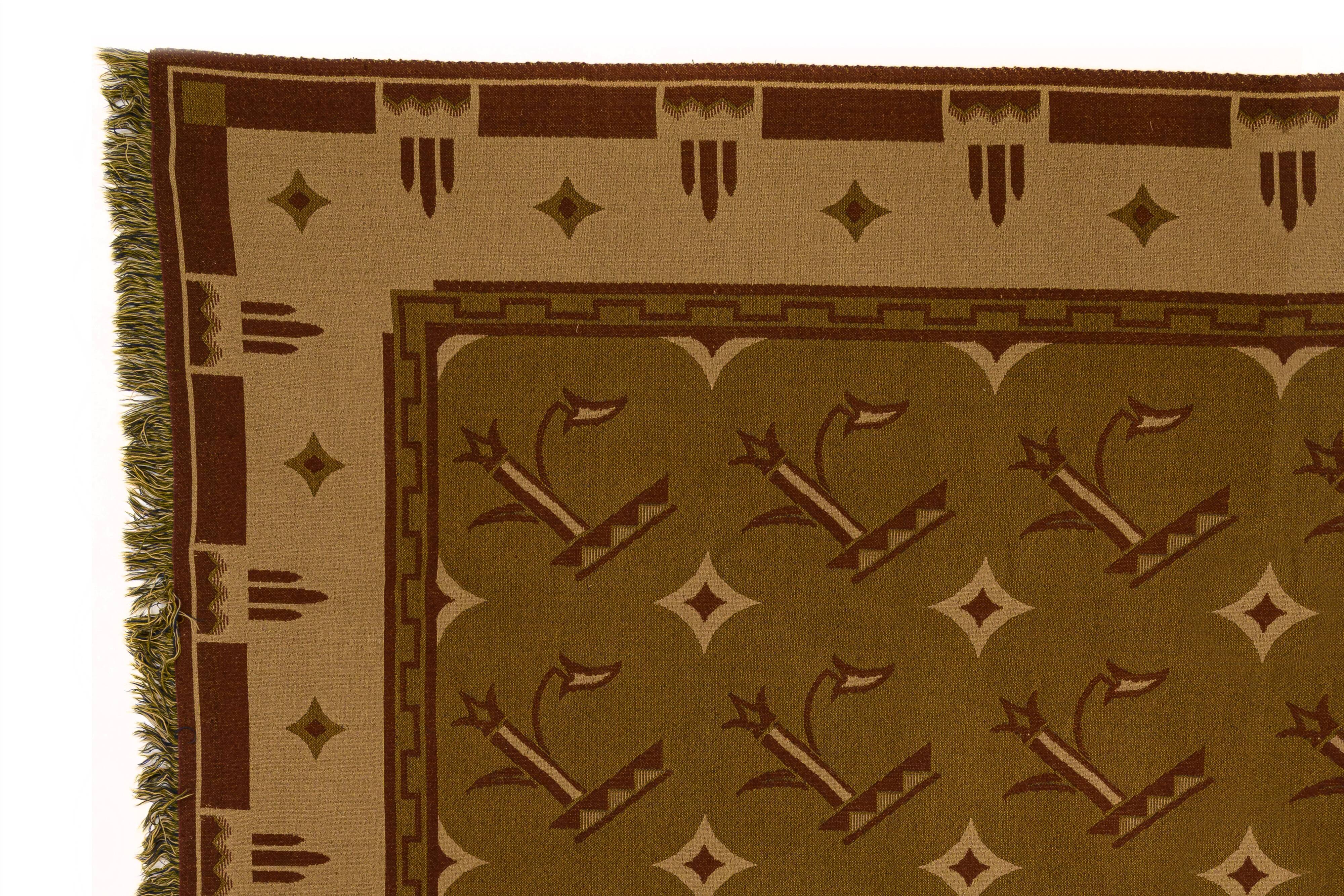 Scandinavian art deco/funkis rug by Greta Gahn. 316 x 263 cm (124 x 104 in).