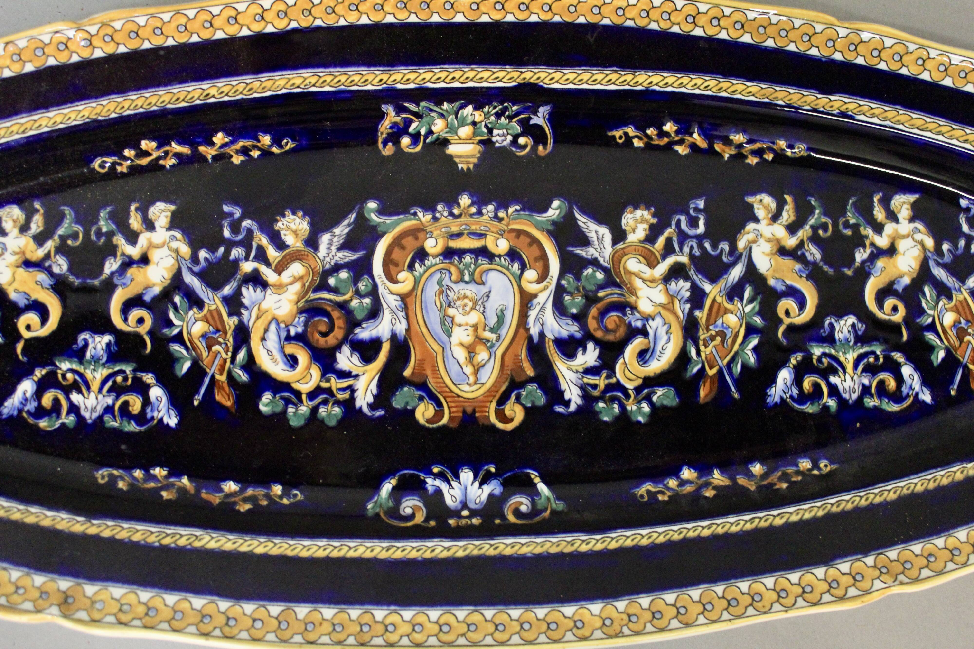 Gien earthenware serving dish