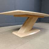 Post-modern coffee table in travertine, 1980s