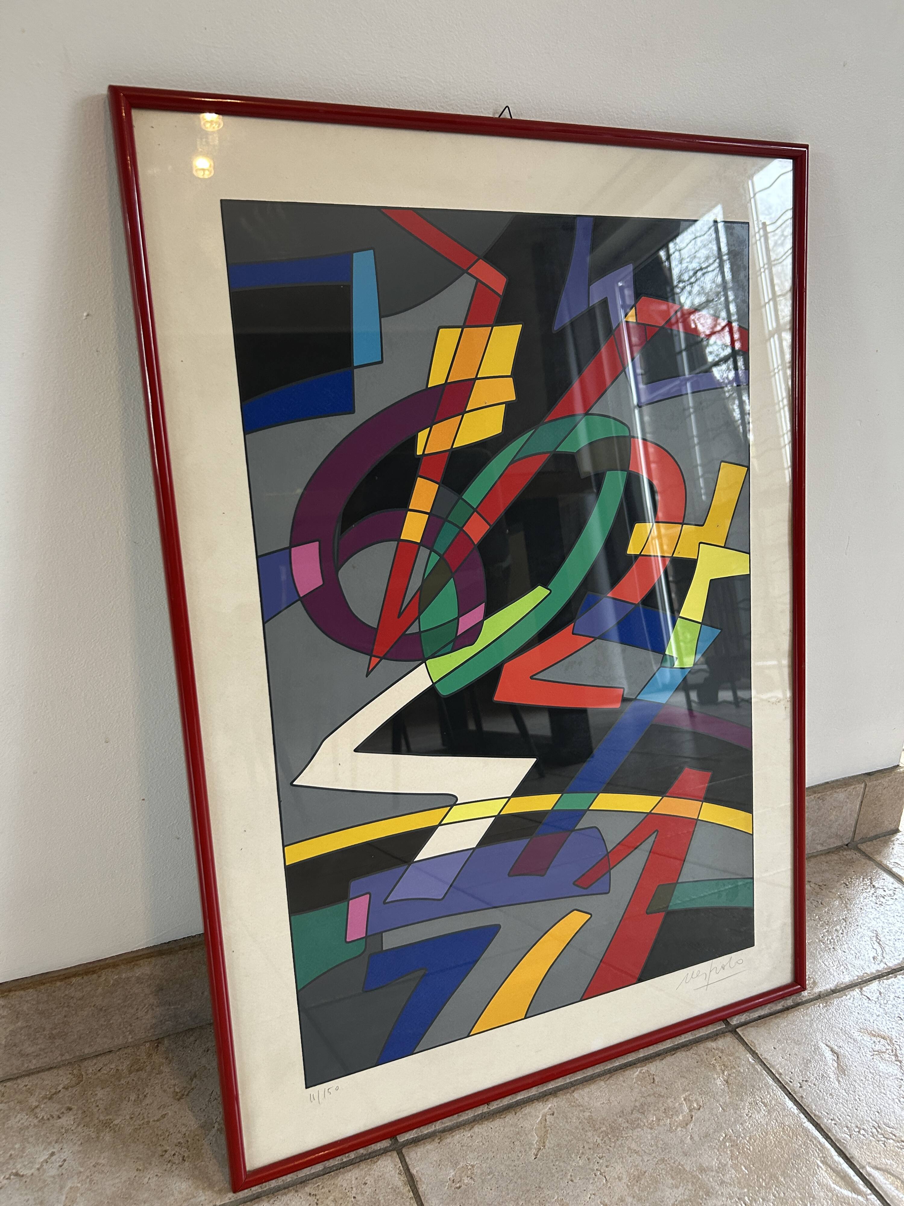 Screen print by Ugo Nespolo (1941 - ) - SIXTEEN TONS