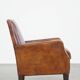 Sheepskin armchair with a refined Art Deco design