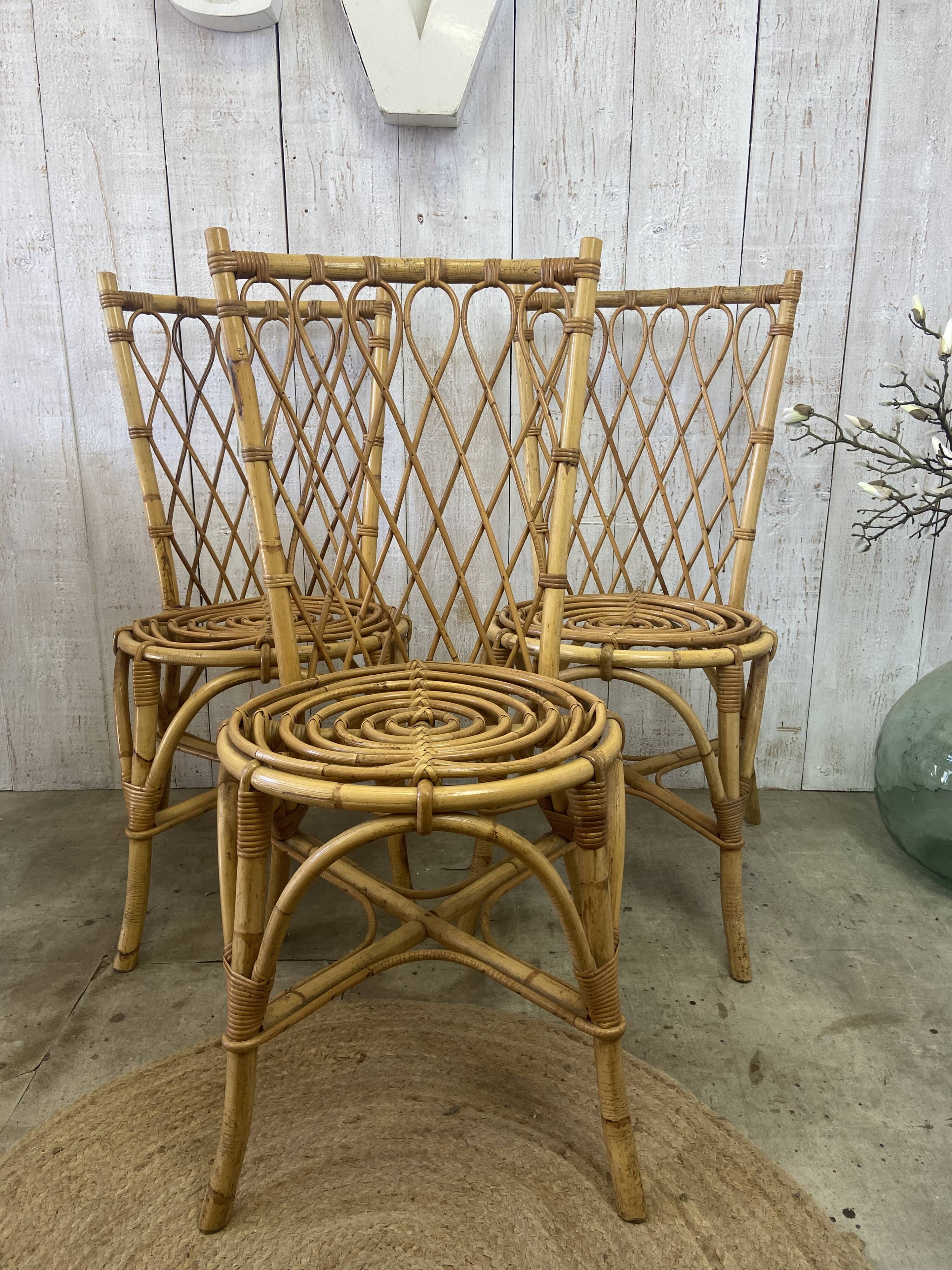 Louis Sognot rattan chairs