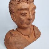 Lace bust in terracotta, 24 cm