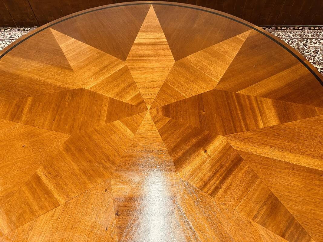 Round Art Deco Globe Wernicke Meeting Table