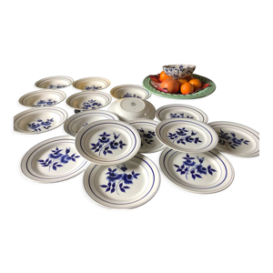 assiettes faïence Moulin - plates