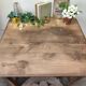 Square farmhouse table in solid oak.