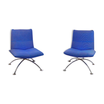 Delta armchairs by Jean-Louis Berthet for Mobilier International 1980
