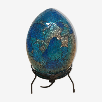 Glass mosaic egg lamp