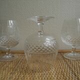 3 verres à cognac en cristal de Lorraine