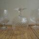 3 Lorraine crystal cognac glasses