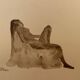 Tableau Aquarelle signé nu féminin au fauteuil