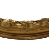 Grand Cadre Ovale En Bois Doré Roses Classiques Style Baroque France 77x57cm