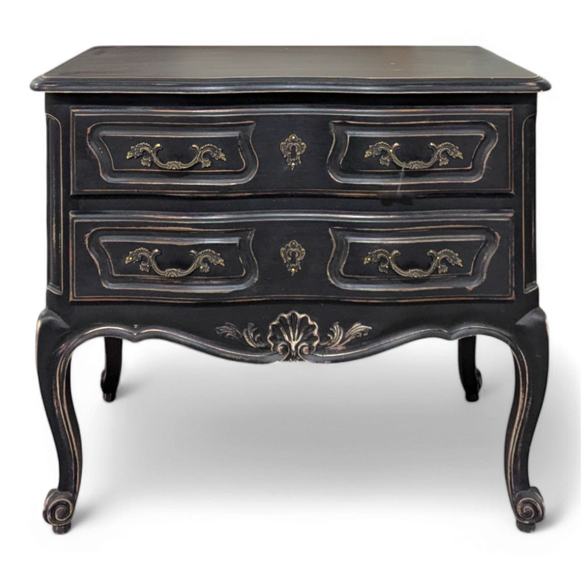 Black baroque chest of drawers