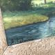 Landscape painting at the river