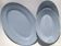 Plat ovale et deux ramequins assortis 50’s ciel