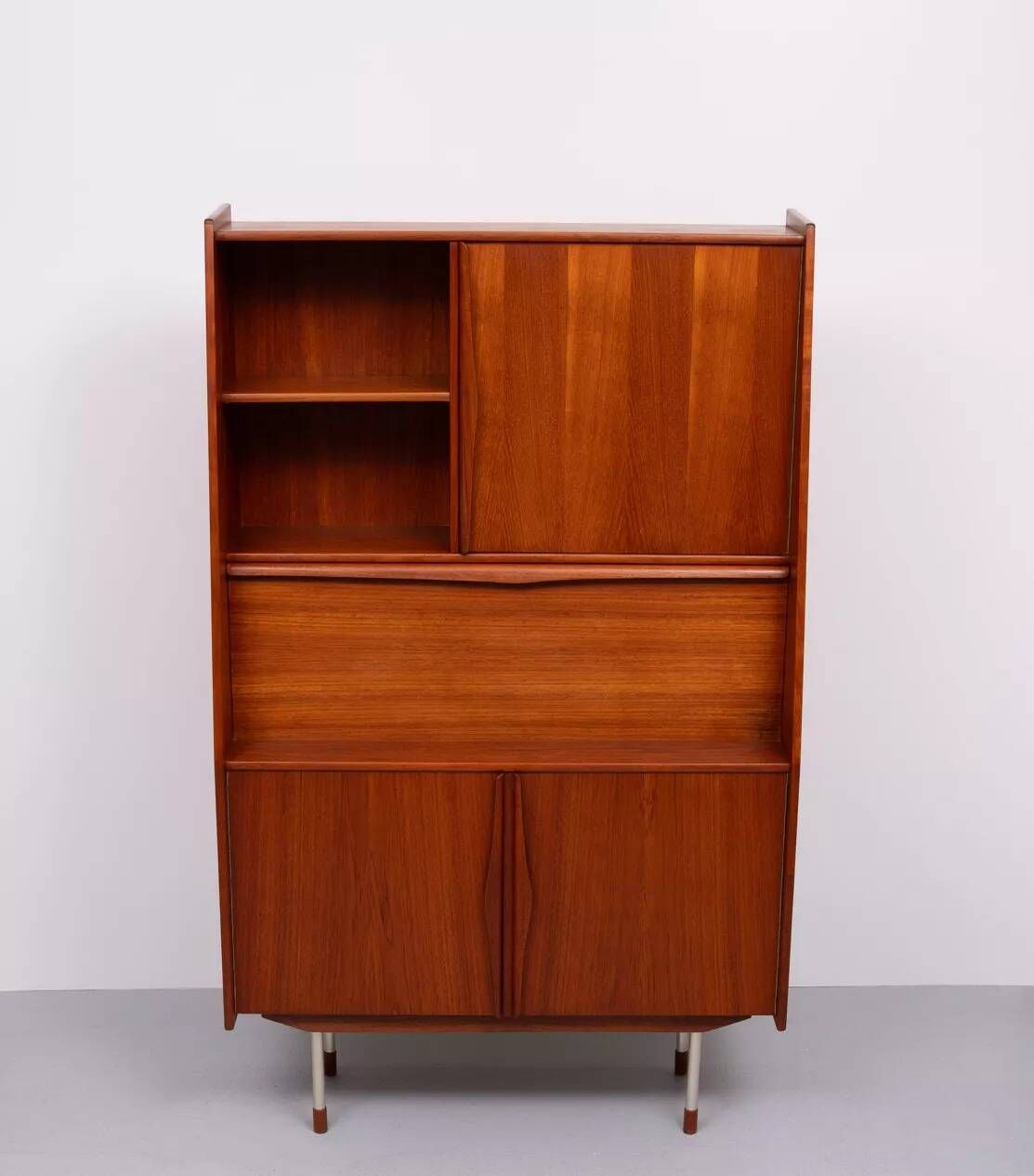 Meuble et bureau/bar en teck danois, par Arne Vodder, années 1960