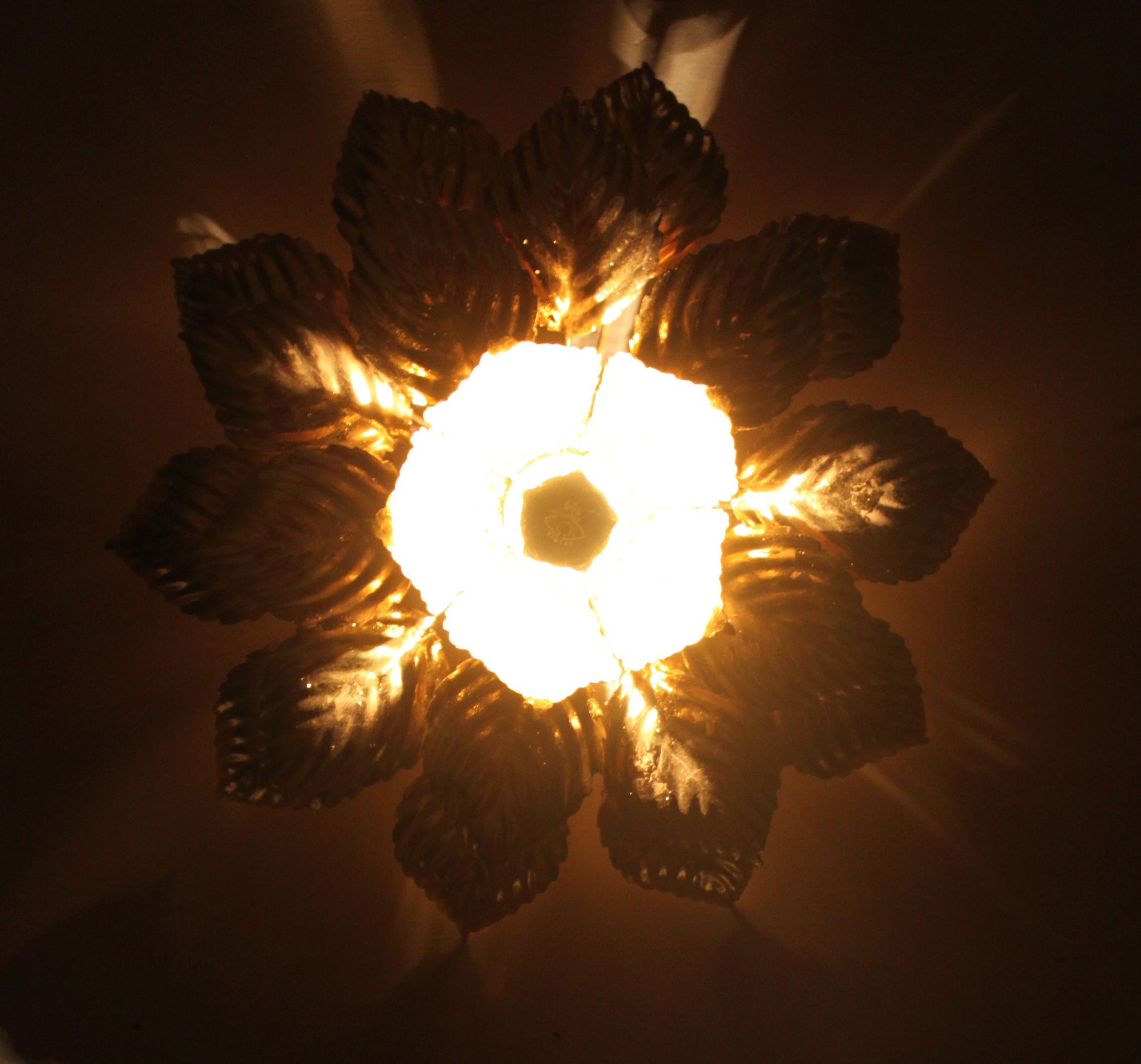 Masca floral wall lamp, Italy, 70's