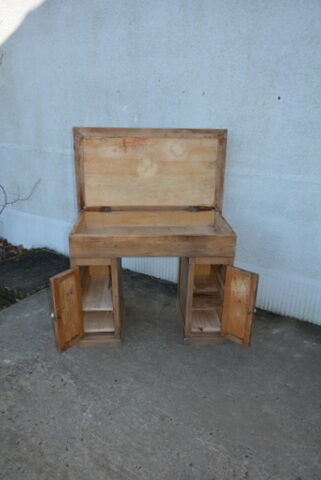 Antique desk in natural wood