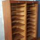 Double frame cabinet with solid oak curtains 50s