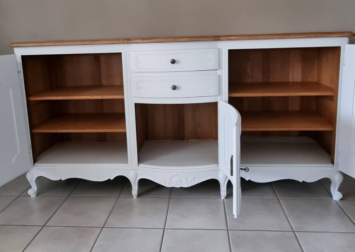 Louis XV style oak sideboard