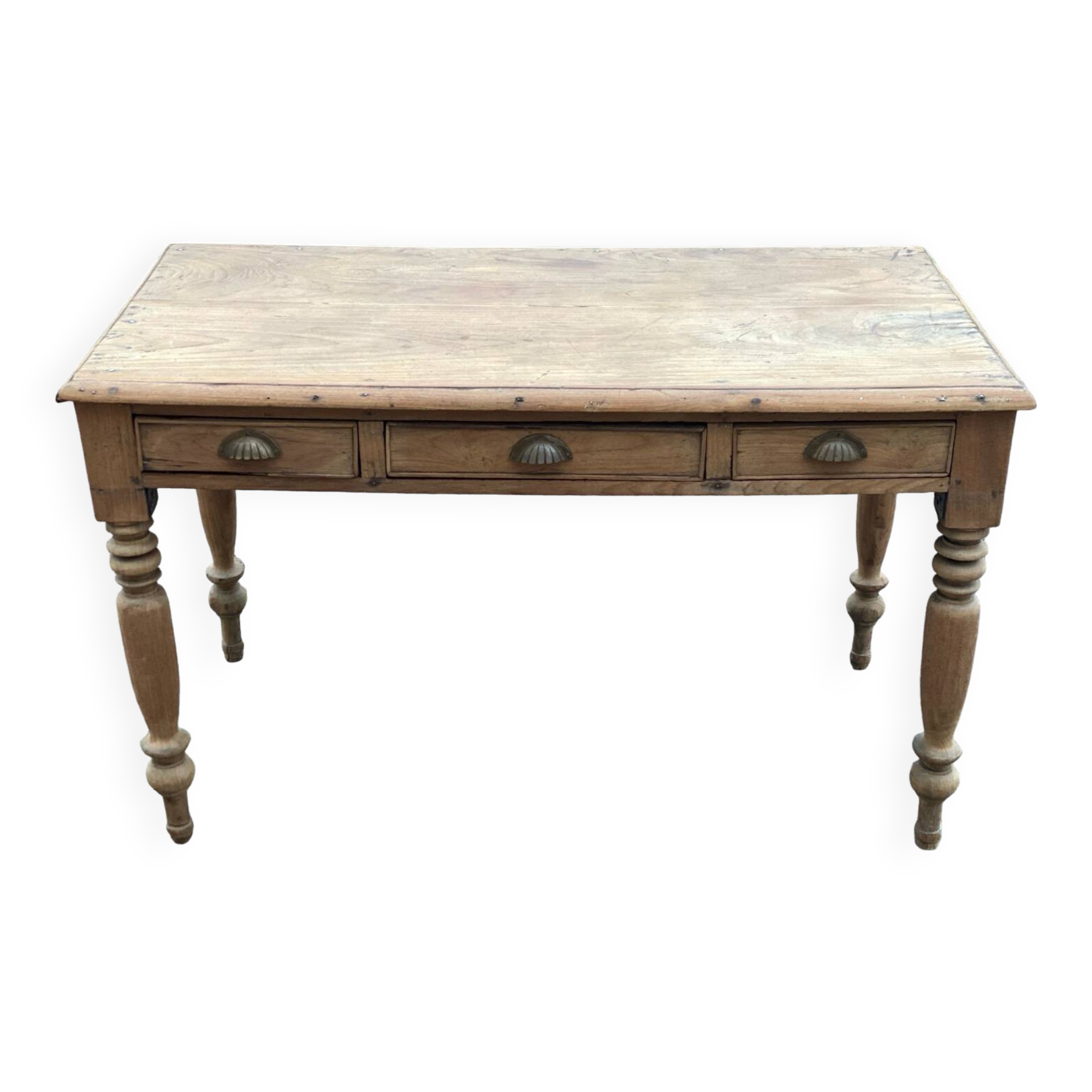 Renovated 3-drawer solid wood desk