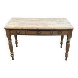 Renovated 3-drawer solid wood desk