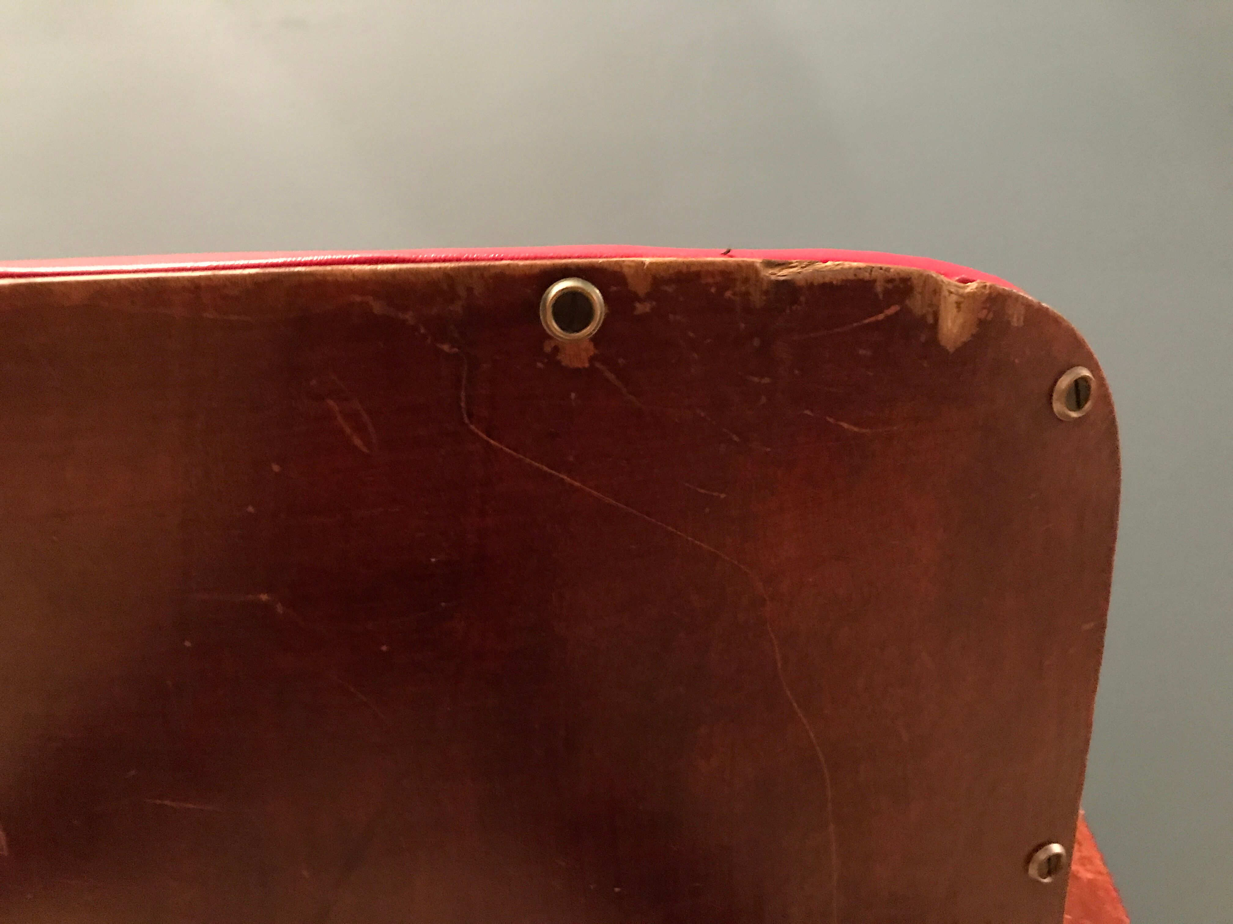 Pair 1950 1960 vintage cinema armchairs