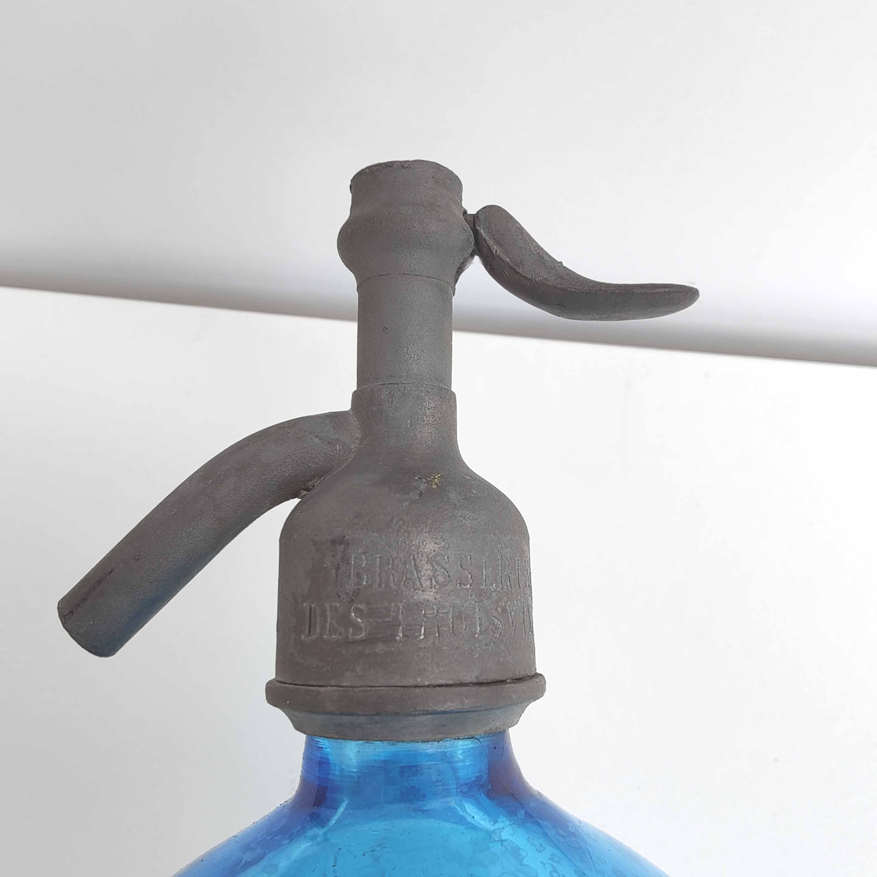 Siphon bistrot saint malo brasserie des 3 villes verre bleu