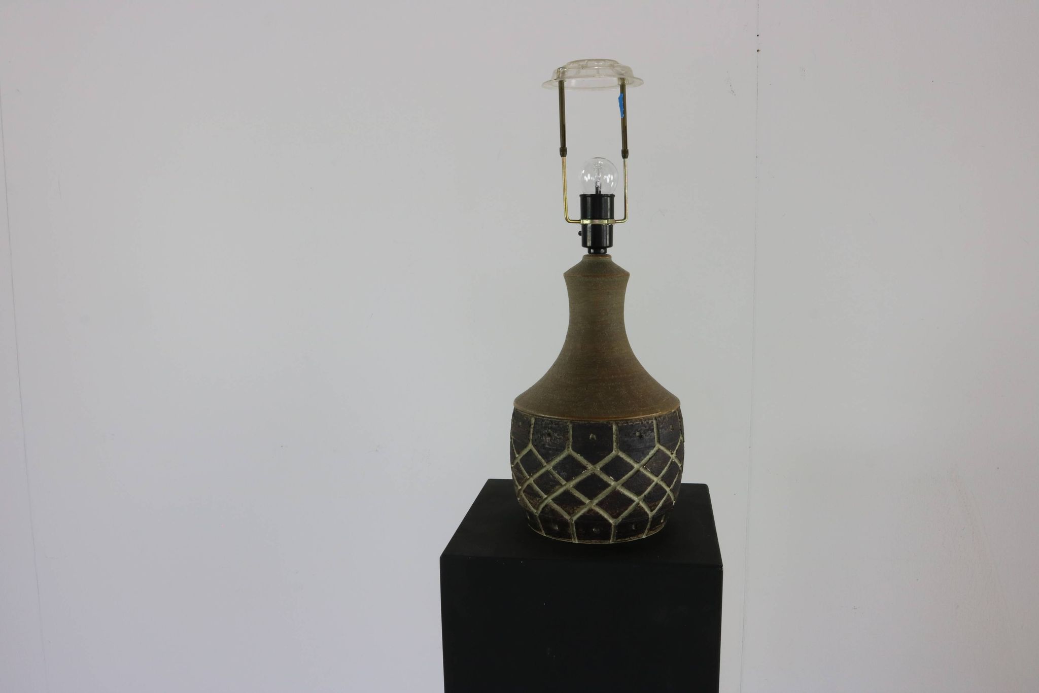 2 pieds de lampes de table en céramique Chris Keramik Haslev, années 1960