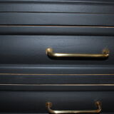 Renovated vintage black chest of drawers