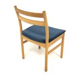 Set of 4 Scandinavian beech chairs, Sweden, 1960