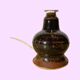 60s Danois Ceramic Desk / Lampe de Table Marron Couleur | Éclairage céramique design danois